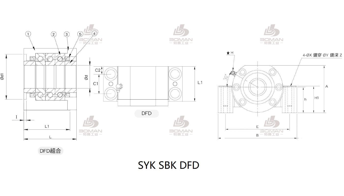 SYK MBA/20-D syk丝杆固定端和支撑端